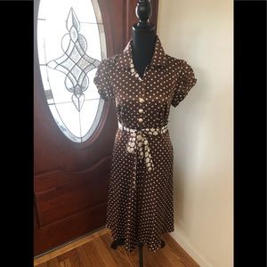 Dress dressrafeous Brown & White Polkadots